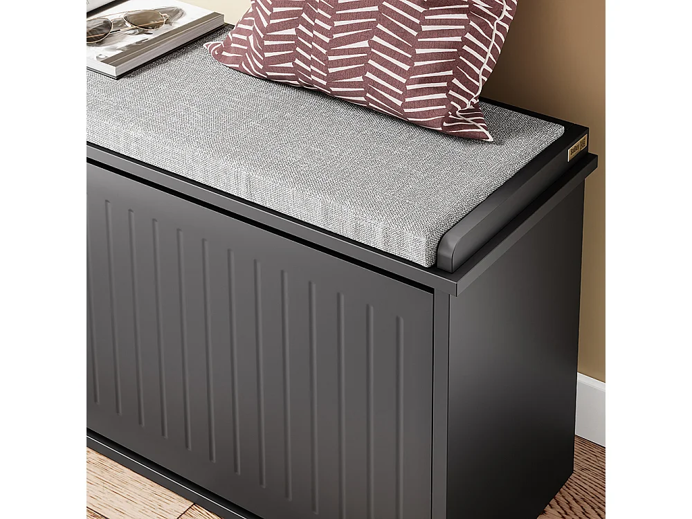 SoBuy awka wejściowa z klapą i poduchą, pojemność 158 kg, szary