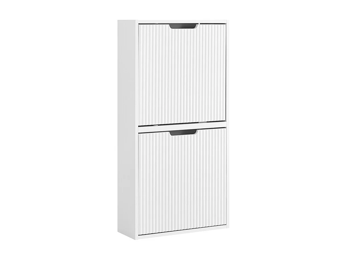 SoBuy Meuble à Chaussures Blanc 50x19x100cm MDF E1 35kg Montage Vertical/Horizontal