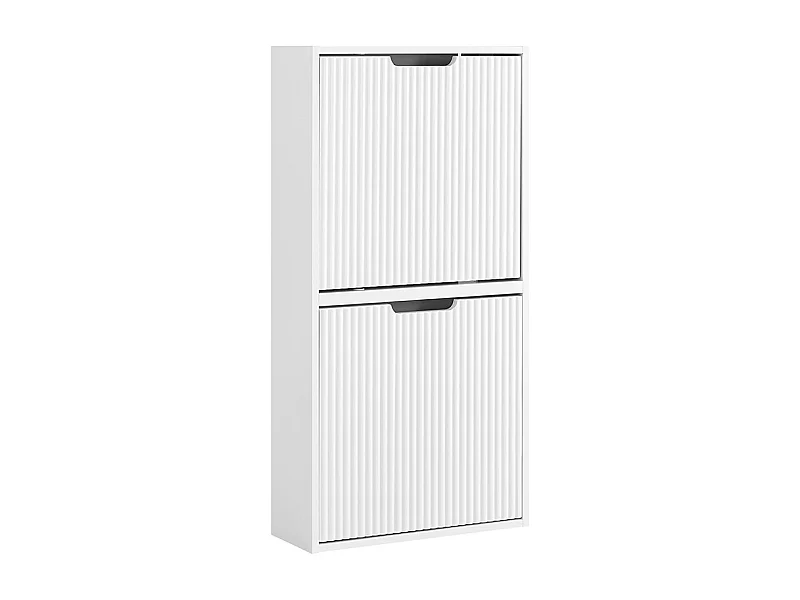 SoBuy Meuble à Chaussures Blanc 50x19x100cm MDF E1 35kg Montage Vertical/Horizontal