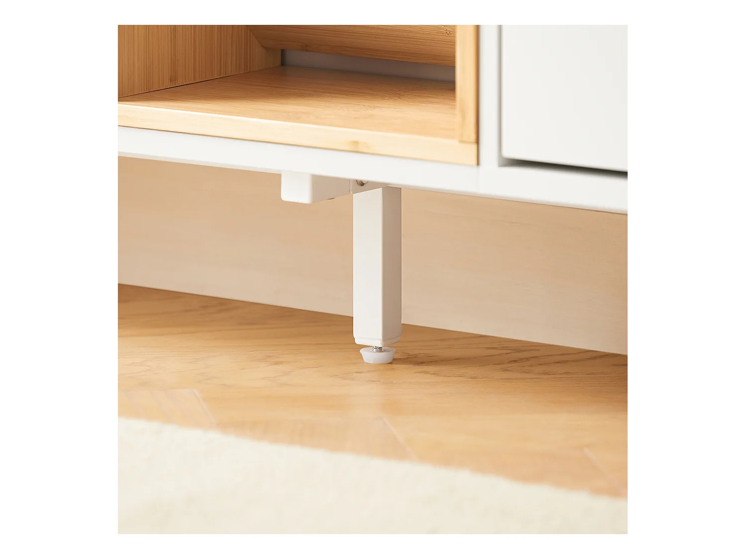 SoBuy Armoire à Chaussures Blanche 4 Portes avec Compartiments Ouverts