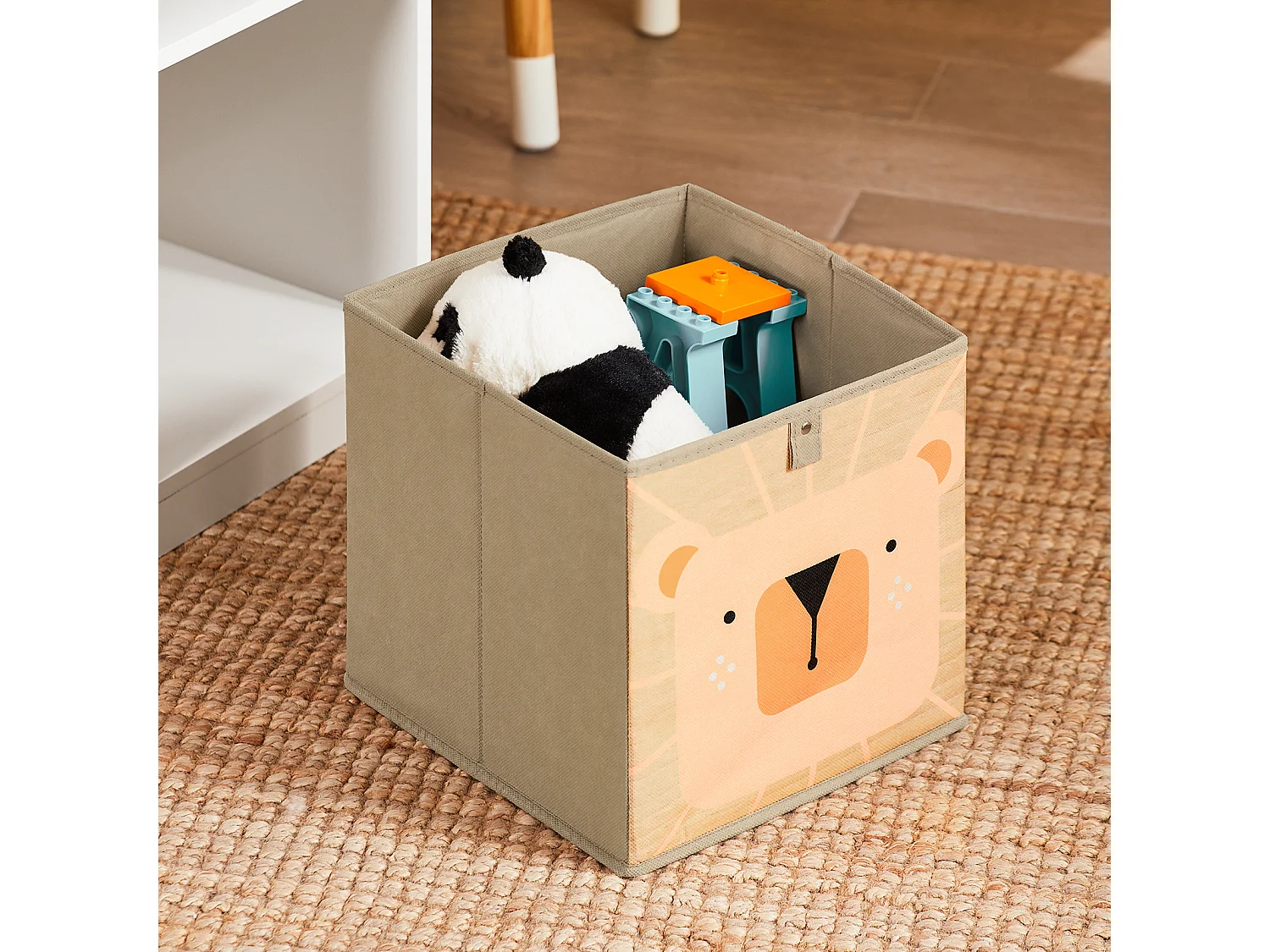 SoBuy Table Enfant avec 2 Chaises, Bureau avec Rangement, Blanche