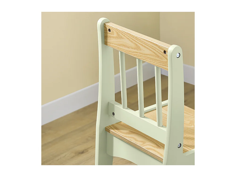 SoBuy stół dziecięcy z krzesłem i uchwytem na papier, zielony