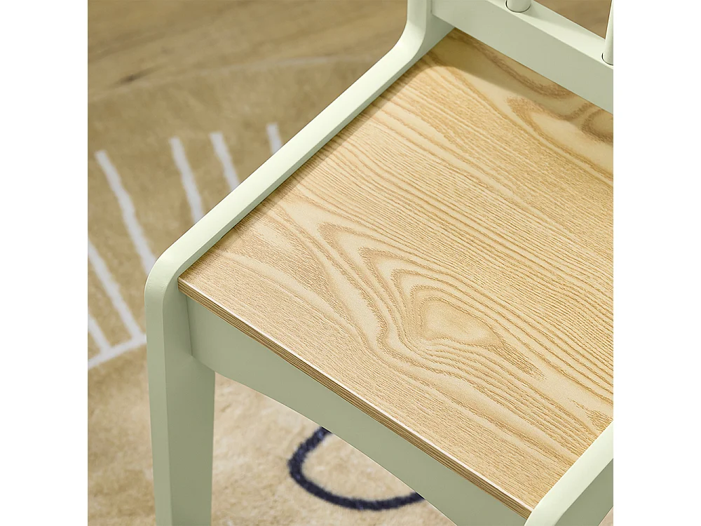 SoBuy Table Enfant Bureau avec 2 Étagères et Rangement Stylos Vert