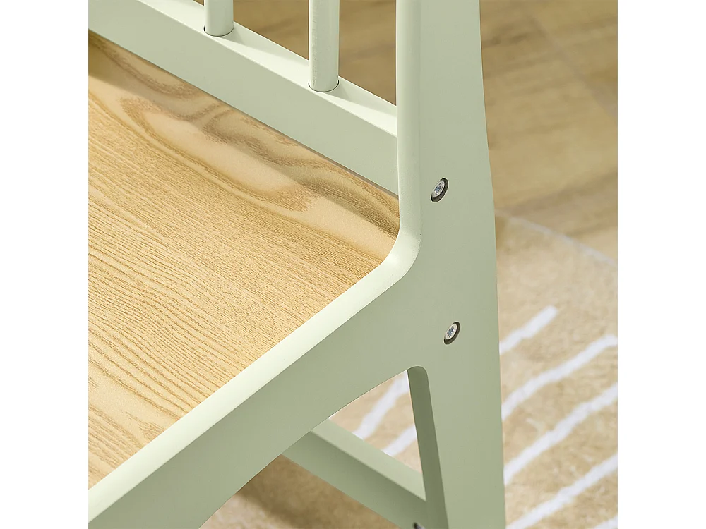 SoBuy Table Enfant Bureau avec 2 Étagères et Rangement Stylos Vert