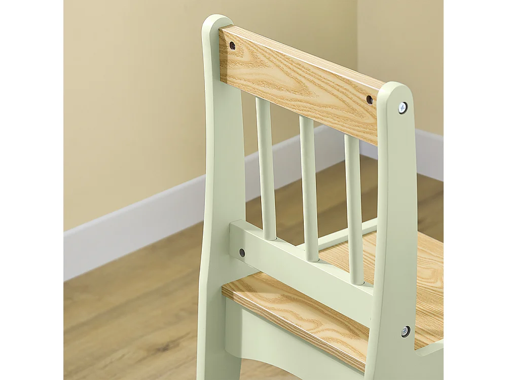 SoBuy Table Enfant Bureau avec 2 Étagères et Rangement Stylos Vert