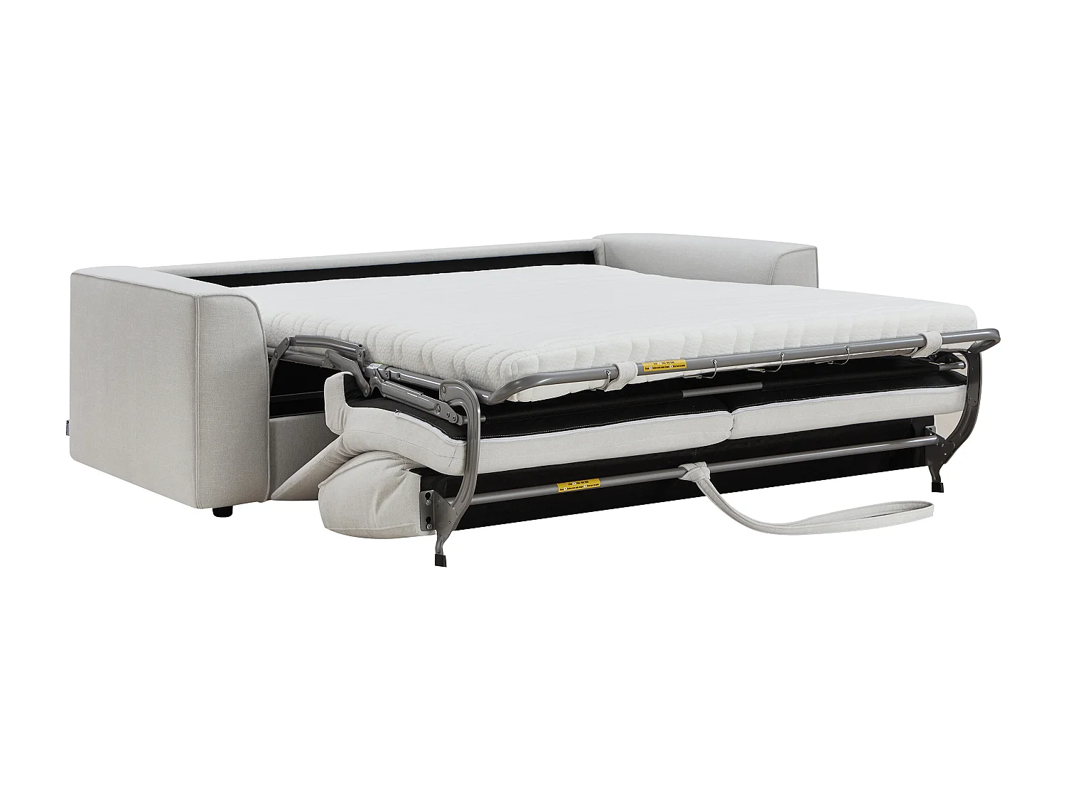 Canapé 3 places convertible express en tissu gris clair MOTETO