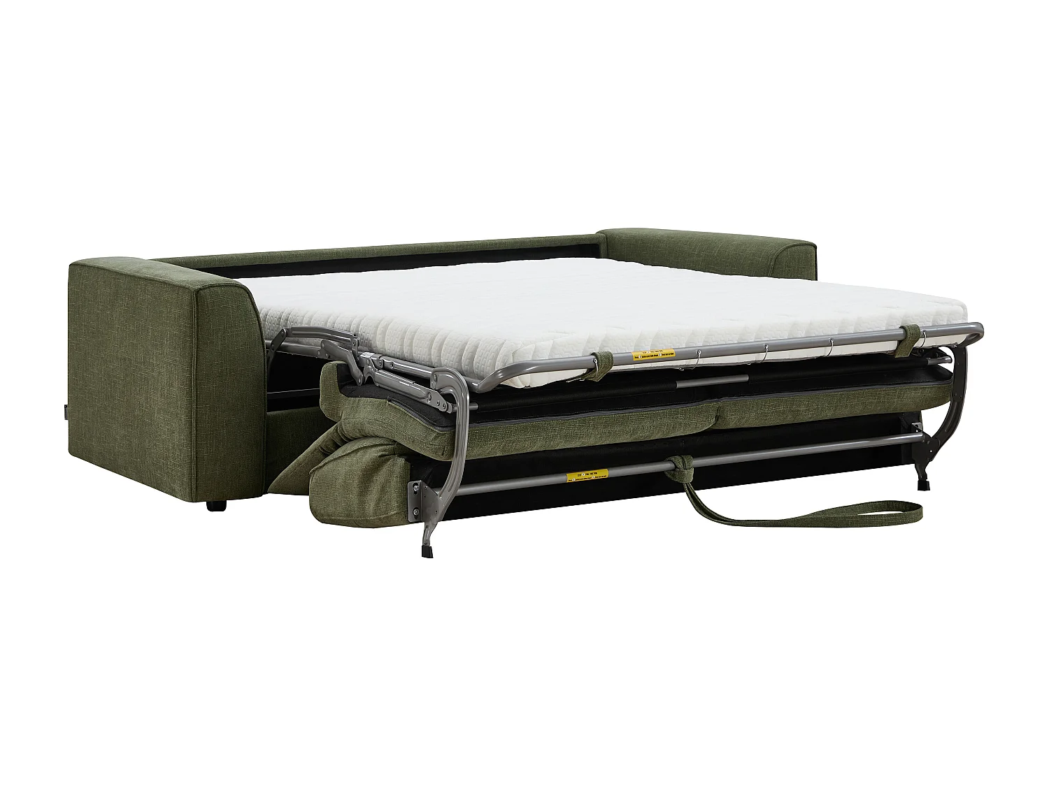 Canapé 3 places convertible express en tissu vert MOTETO