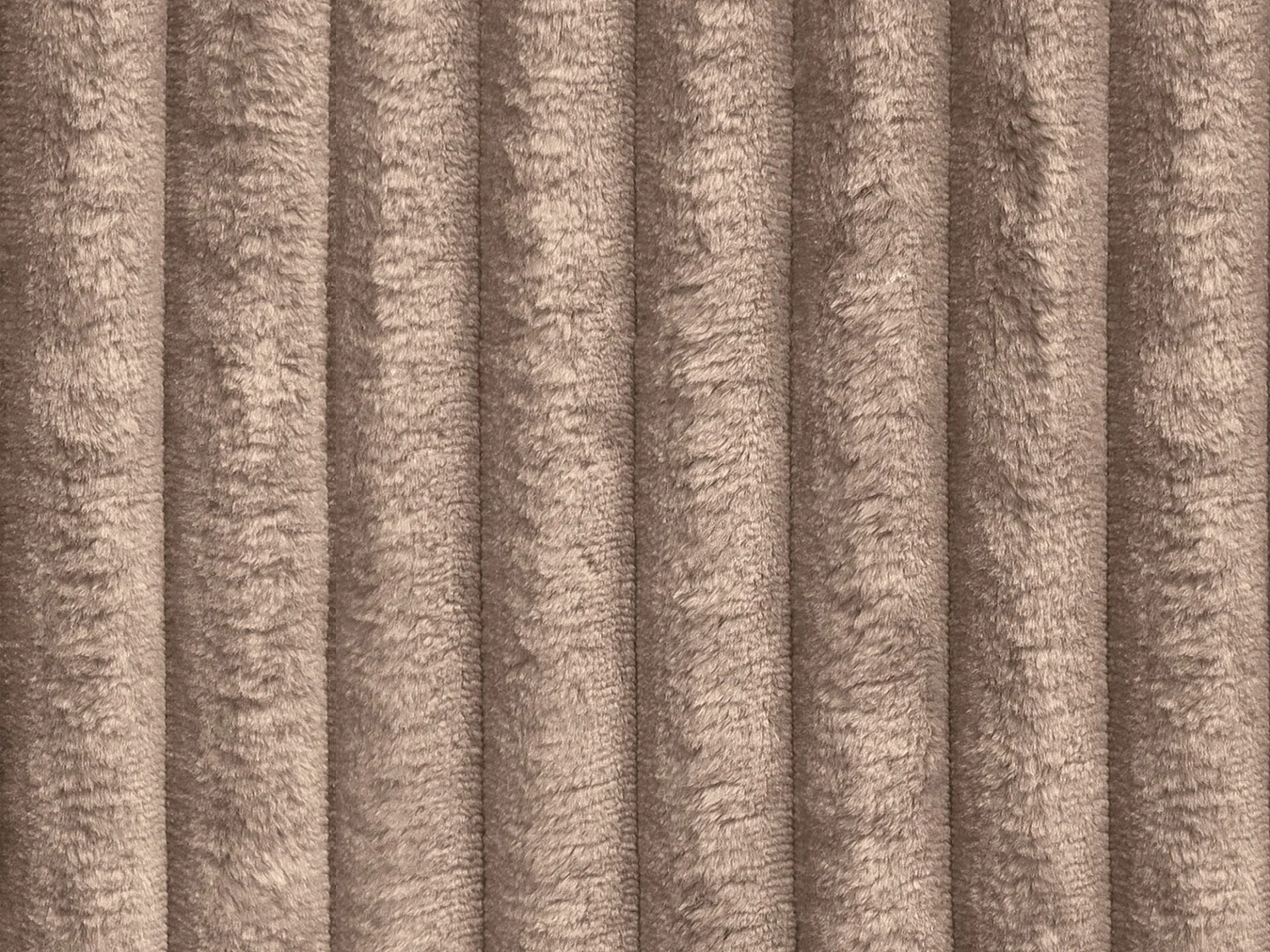 Canapé 4 places confort assise profonde en velours côtelé grosses côtes taupe CALAZO de Pascal Morabito