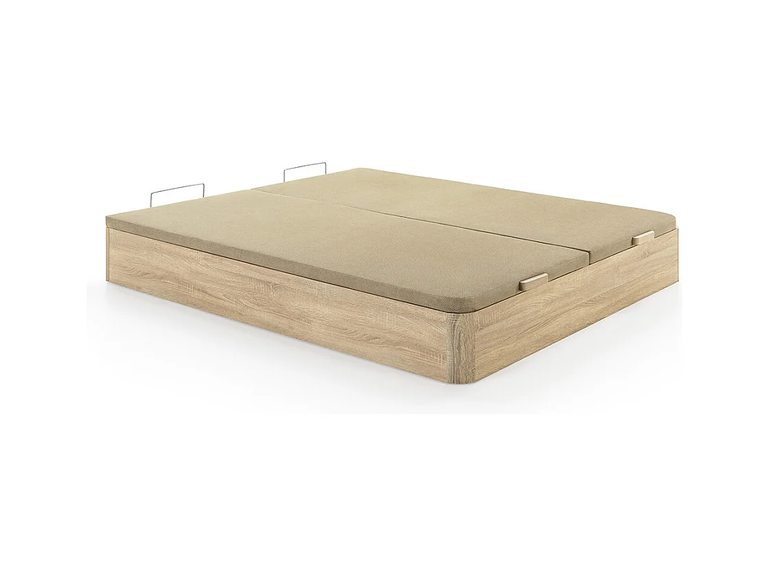 Set 180 x 200 cm rete contenitore naturale chiaro + materasso molle insacchettate 7 zone e memory foam sp.22cm - LUREAN di YSMÉE