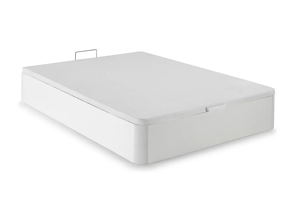 Ensemble 160 x 200 cm sommier coffre blanc + matelas ressorts ensachés 7 zones et mémoire de forme ép.22cm - LUREAN de YSMÉE