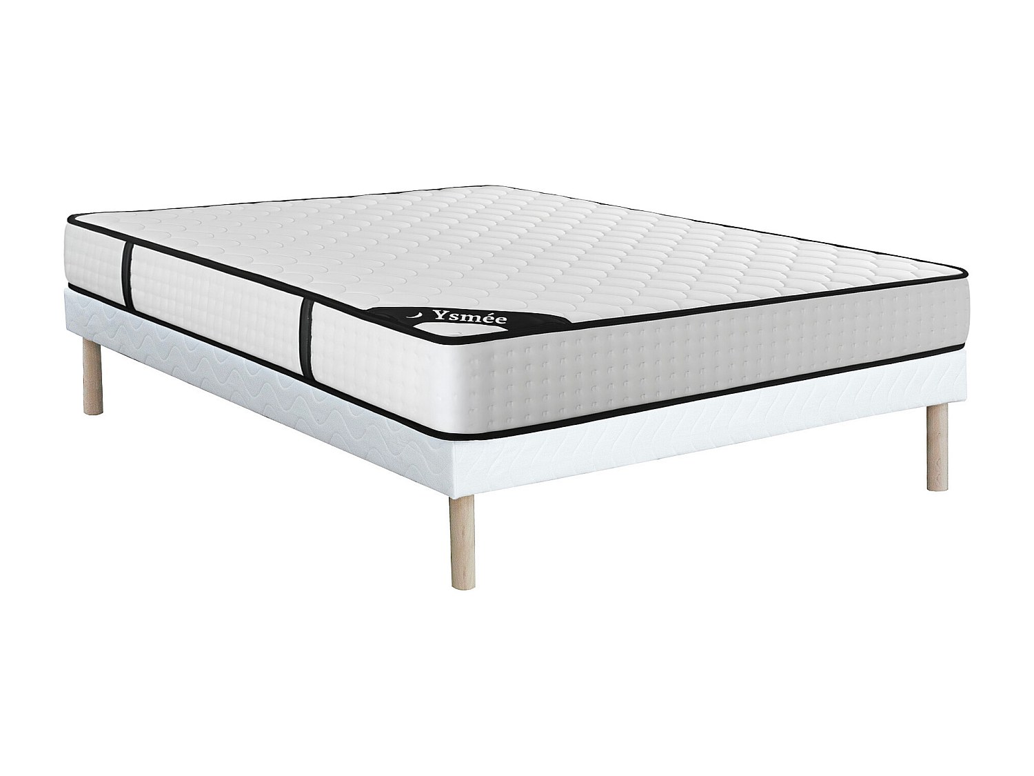 Bett-Set 140 x 190 cm, Polsterbett + Matratze 7-Zonen-Taschenfederkern & Me günstig online kaufen