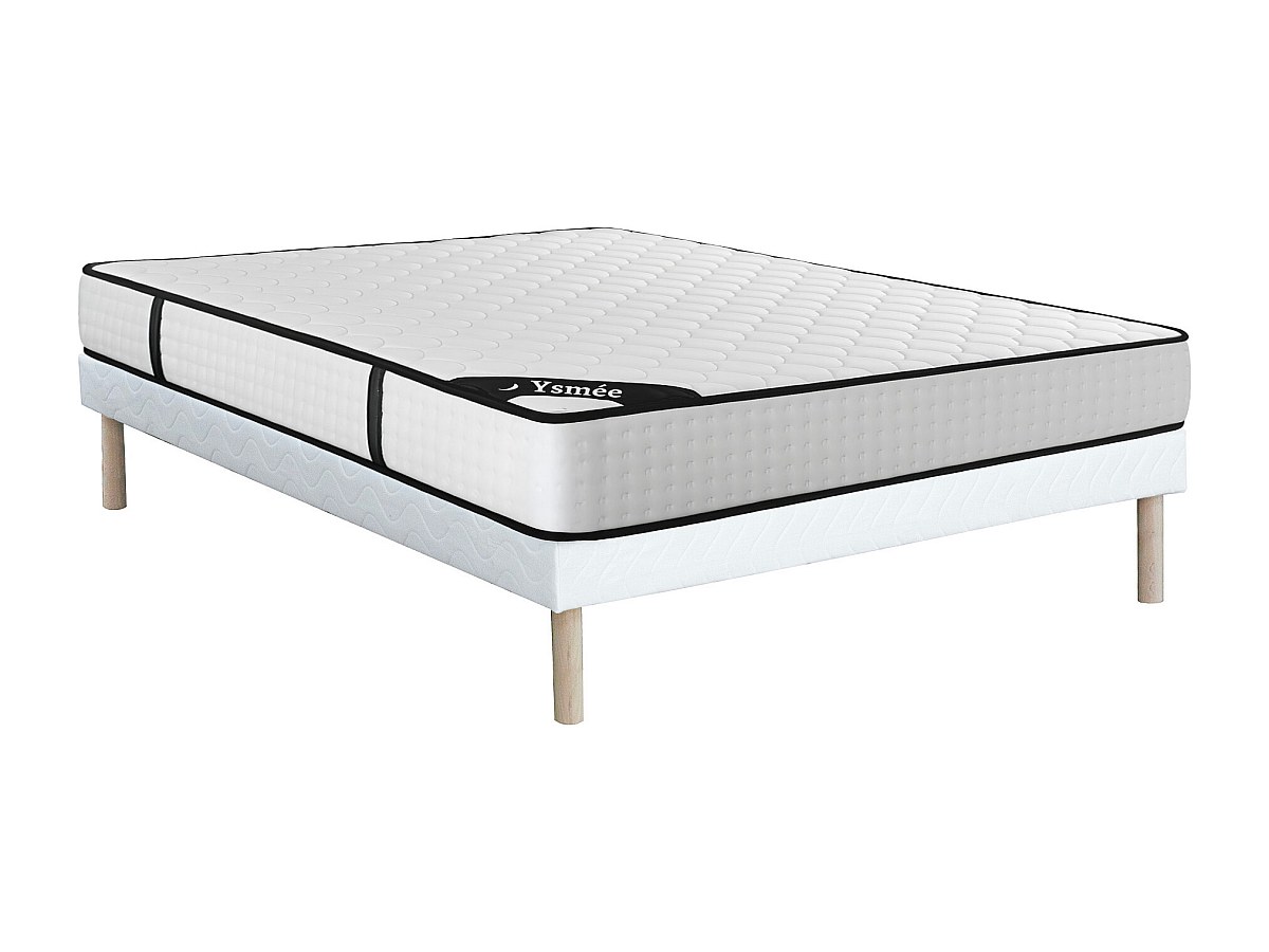 Bett-Set 160 x 200 cm, Polsterbett + Matratze 7-Zonen-Taschenfederkern & Me günstig online kaufen