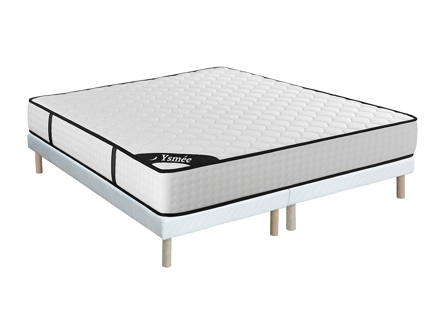 Bett-Set 180 x 200 cm, Polsterbett + Matratze 7-Zonen-Taschenfederkern & Me günstig online kaufen