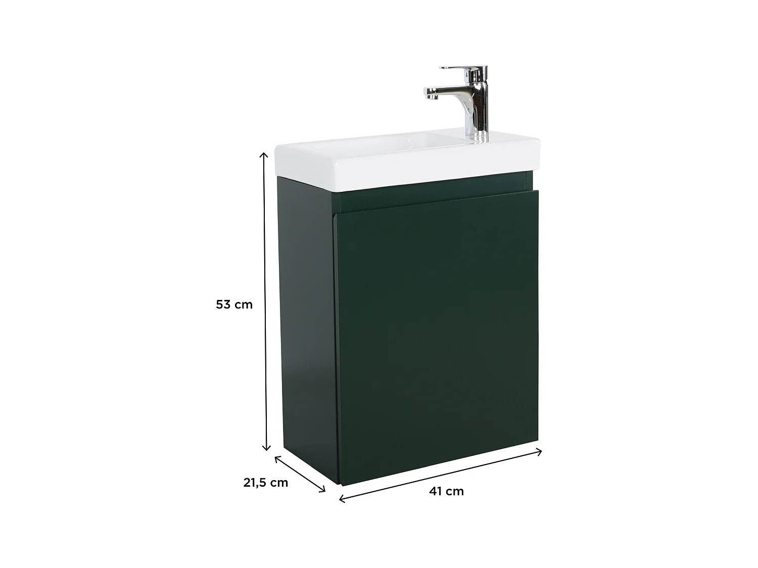 Meuble lave-mains suspendu avec vasque céramique