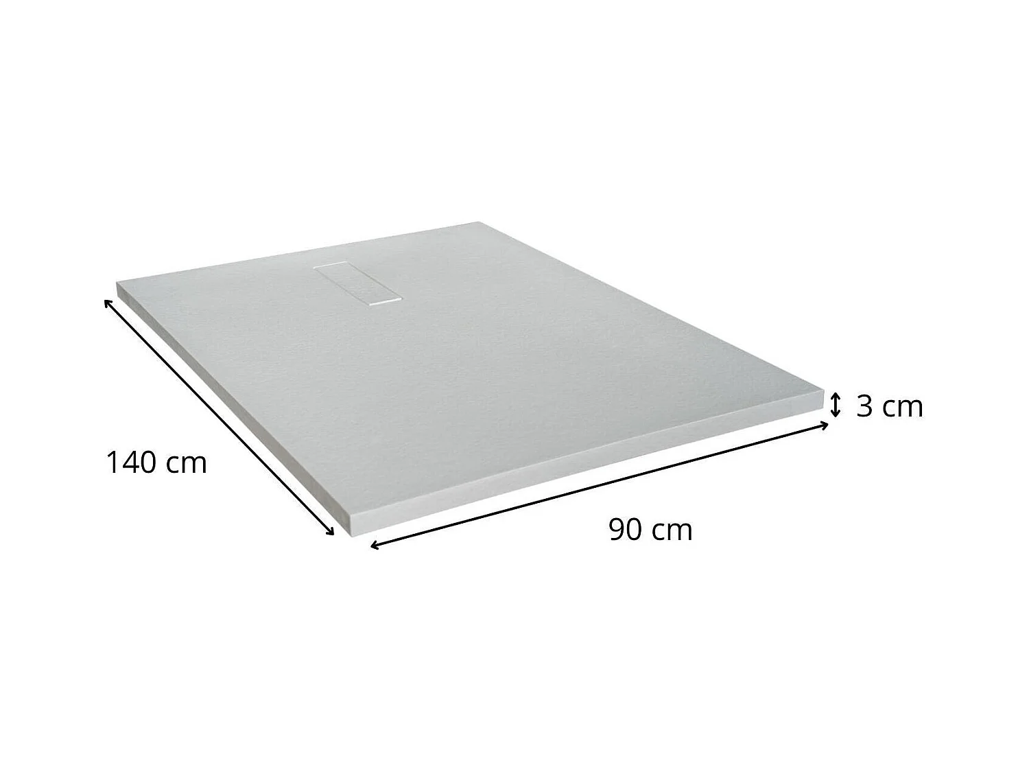 Receveur de douche aspect pierre extra-plat blanc SOMA