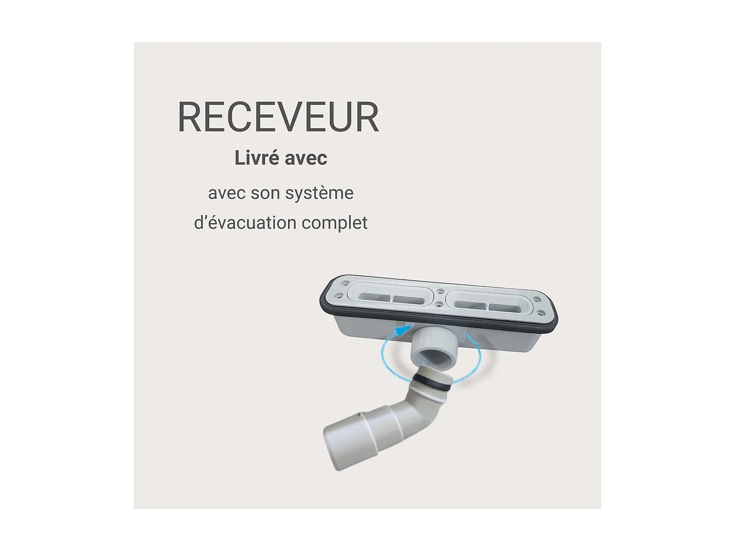Receveur de douche aspect pierre extra-plat blanc SOMA