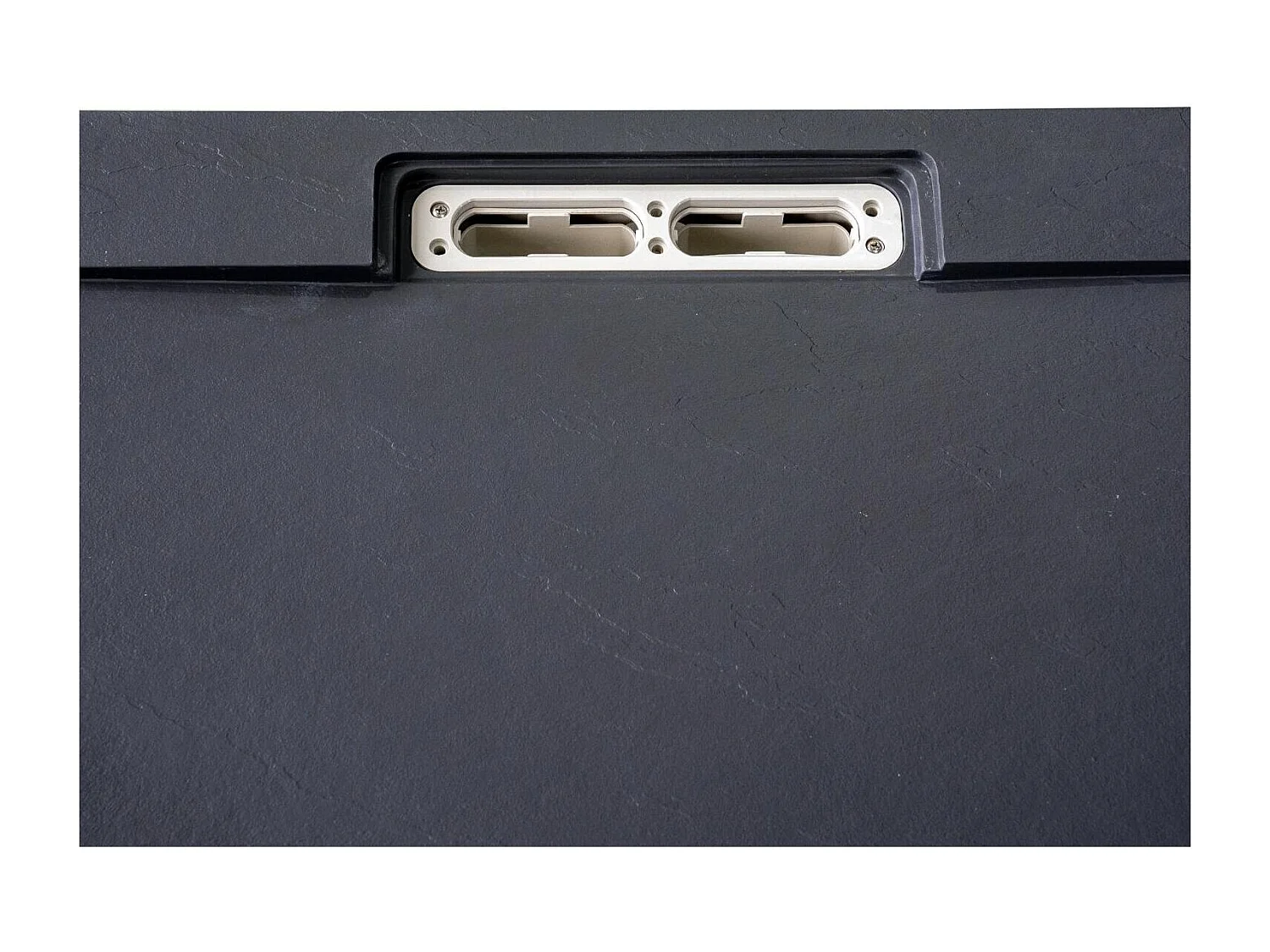 LIVA extraflache Schieferoptik Wand-Duschwanne 120x90cm 140x90