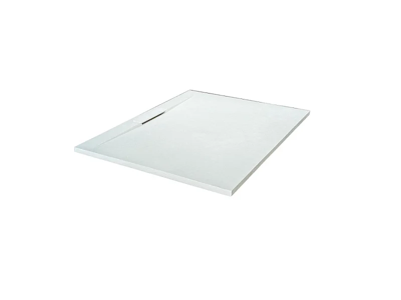 LIVA extra vlakke wanddouchebak in leisteenlook 120x90