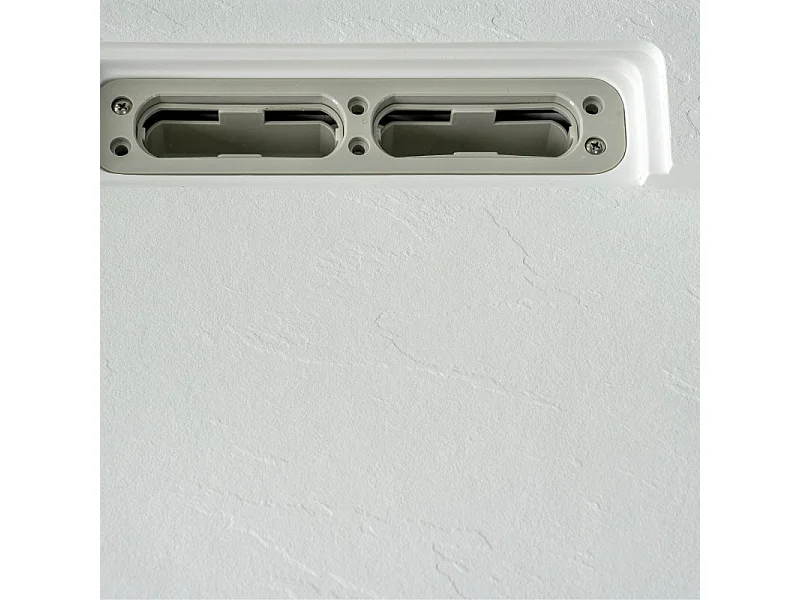 LIVA extra vlakke wanddouchebak in leisteenlook 120x90