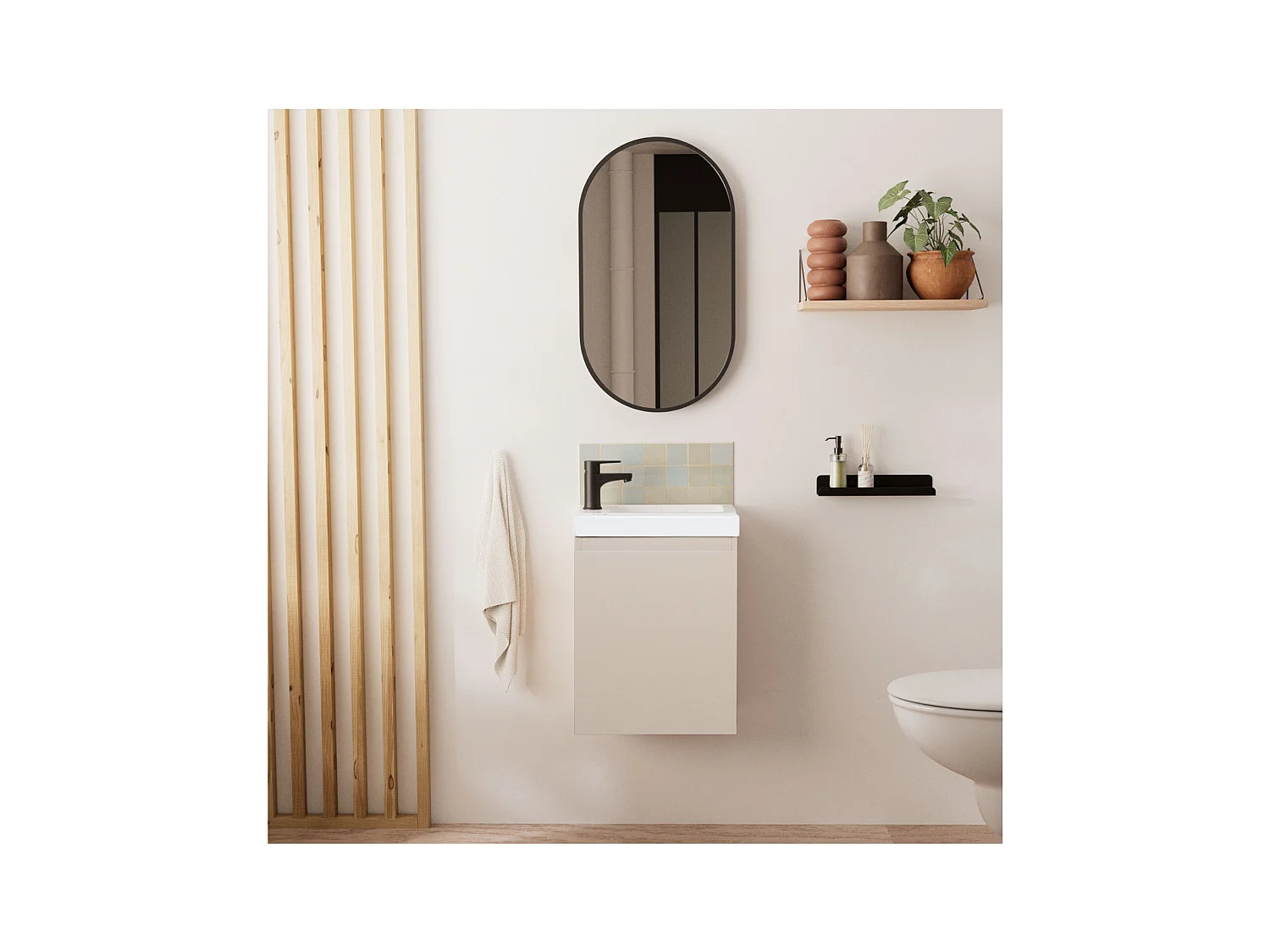 Mobile lavabo LISA + specchio ovale