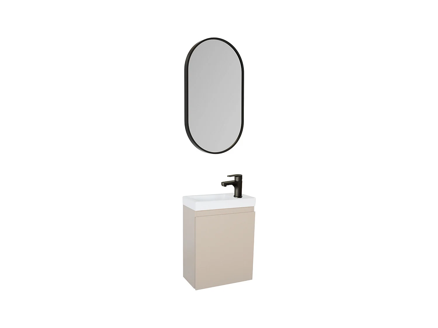 Mueble lavabo LISA + espejo ovalado