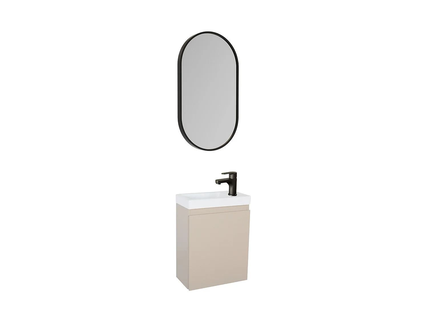 Mueble lavabo LISA + espejo ovalado