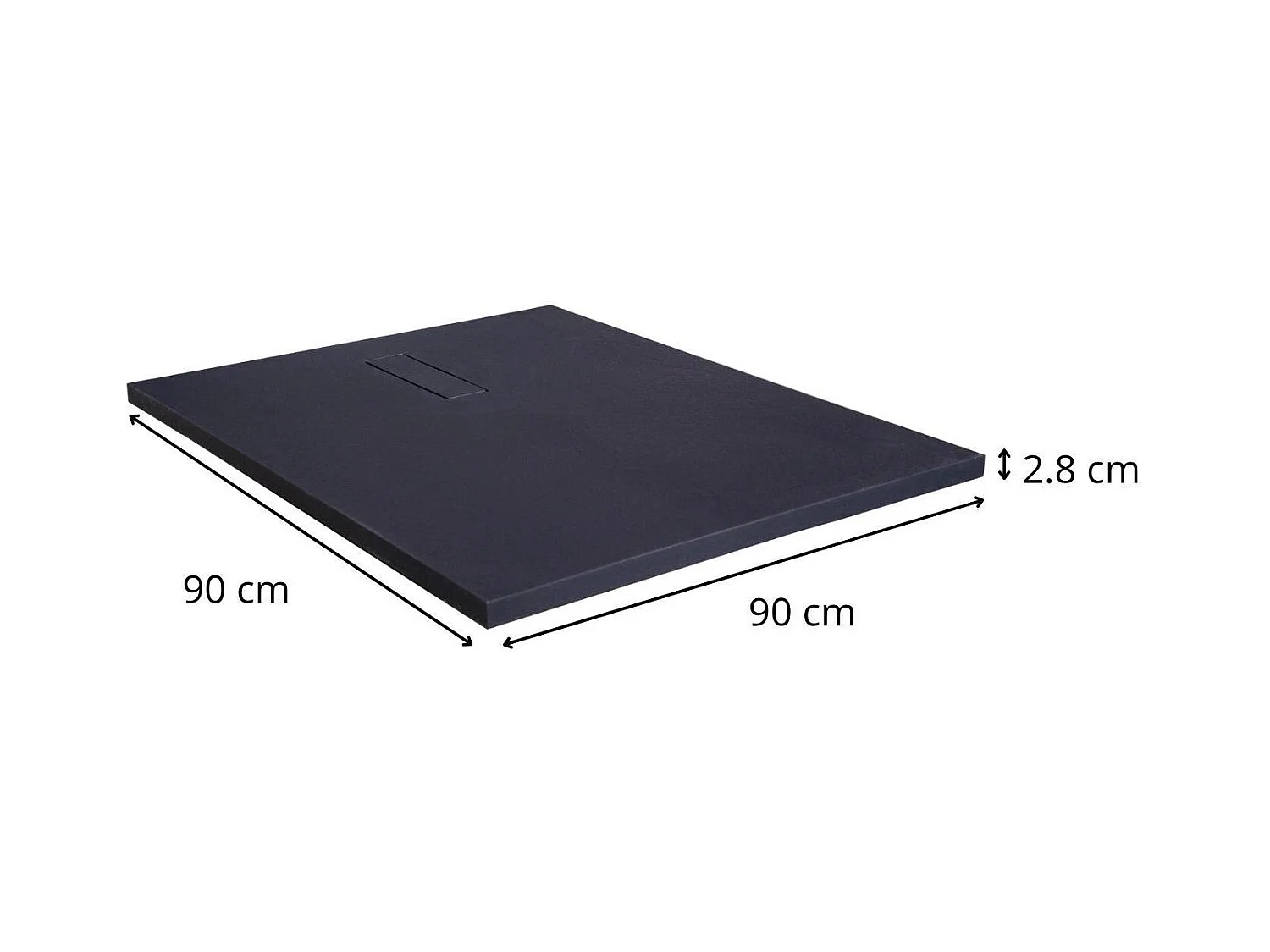 Receveur de douche aspect pierre extra-plat 120x80cm SOMA