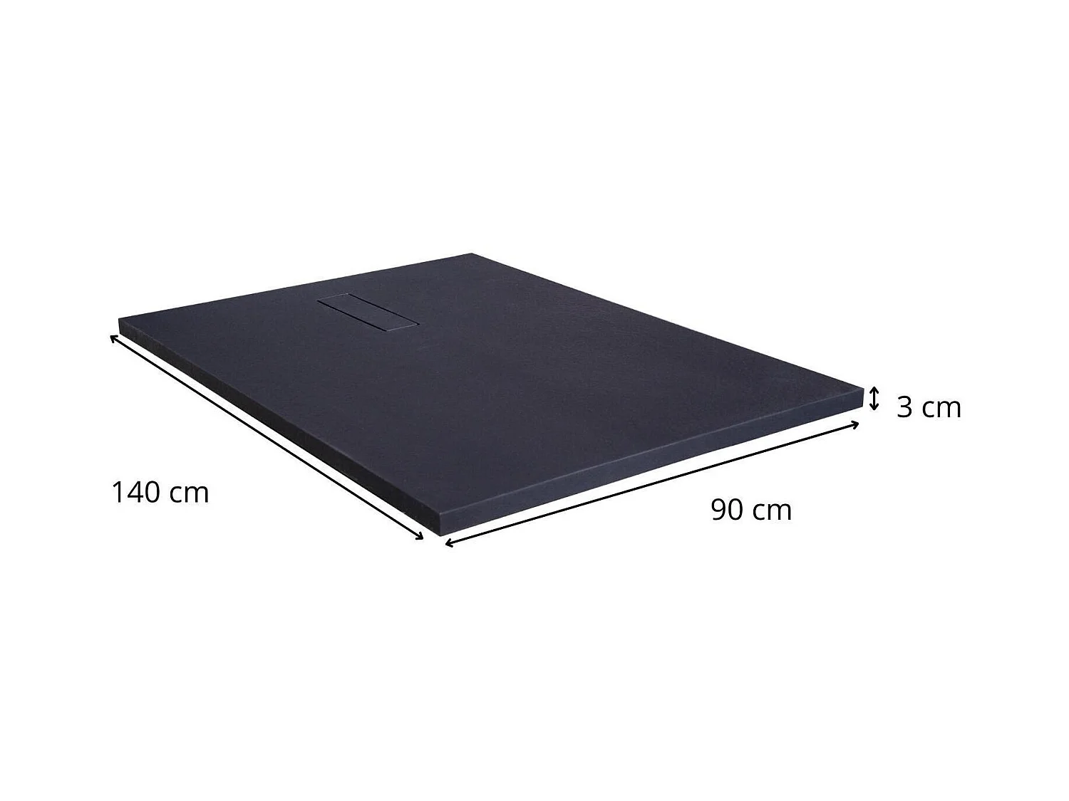 Receveur de douche aspect pierre extra-plat 120x80cm SOMA