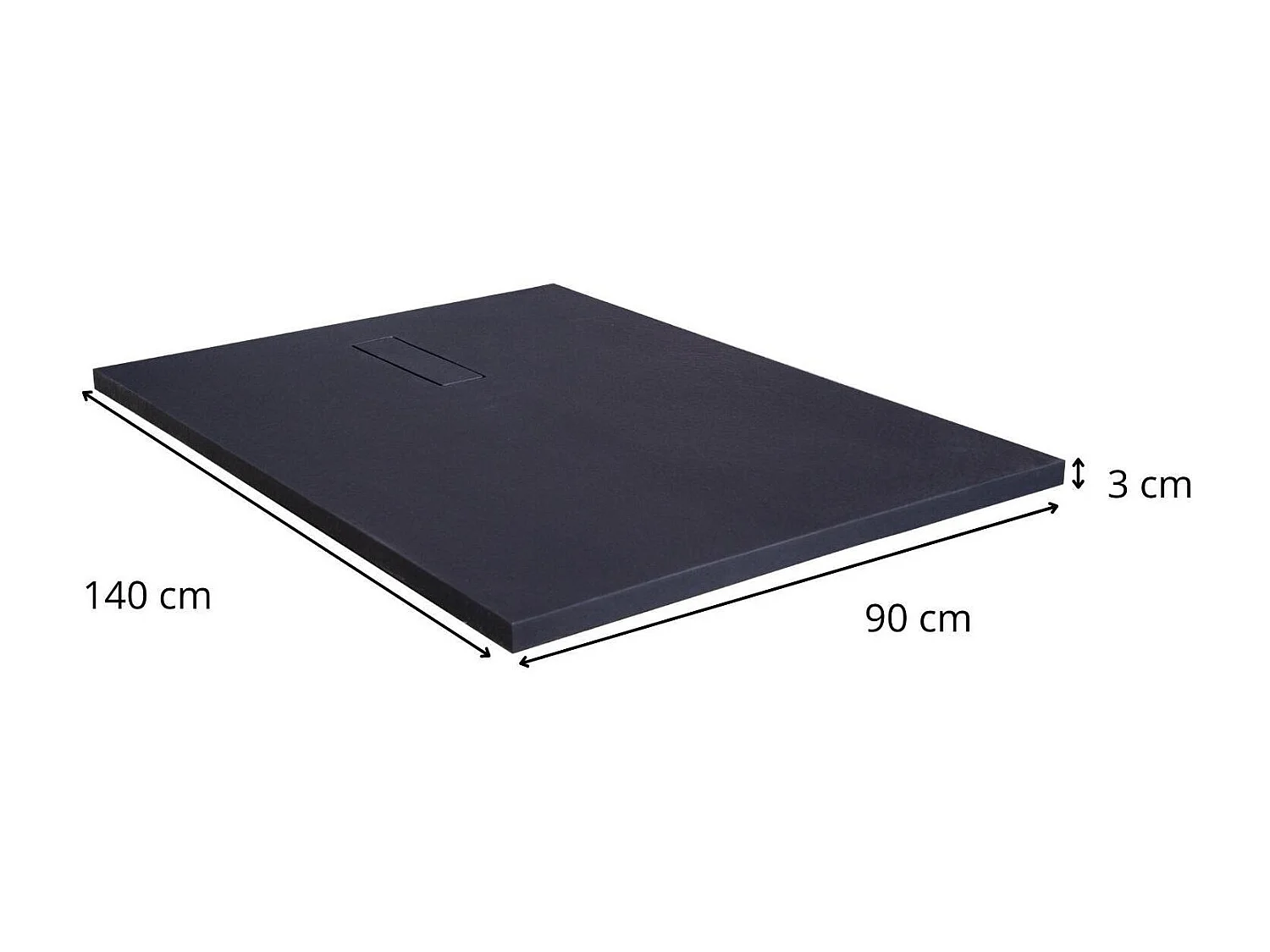 SOMA extraflache Duschwanne in Steinoptik 120x80cm