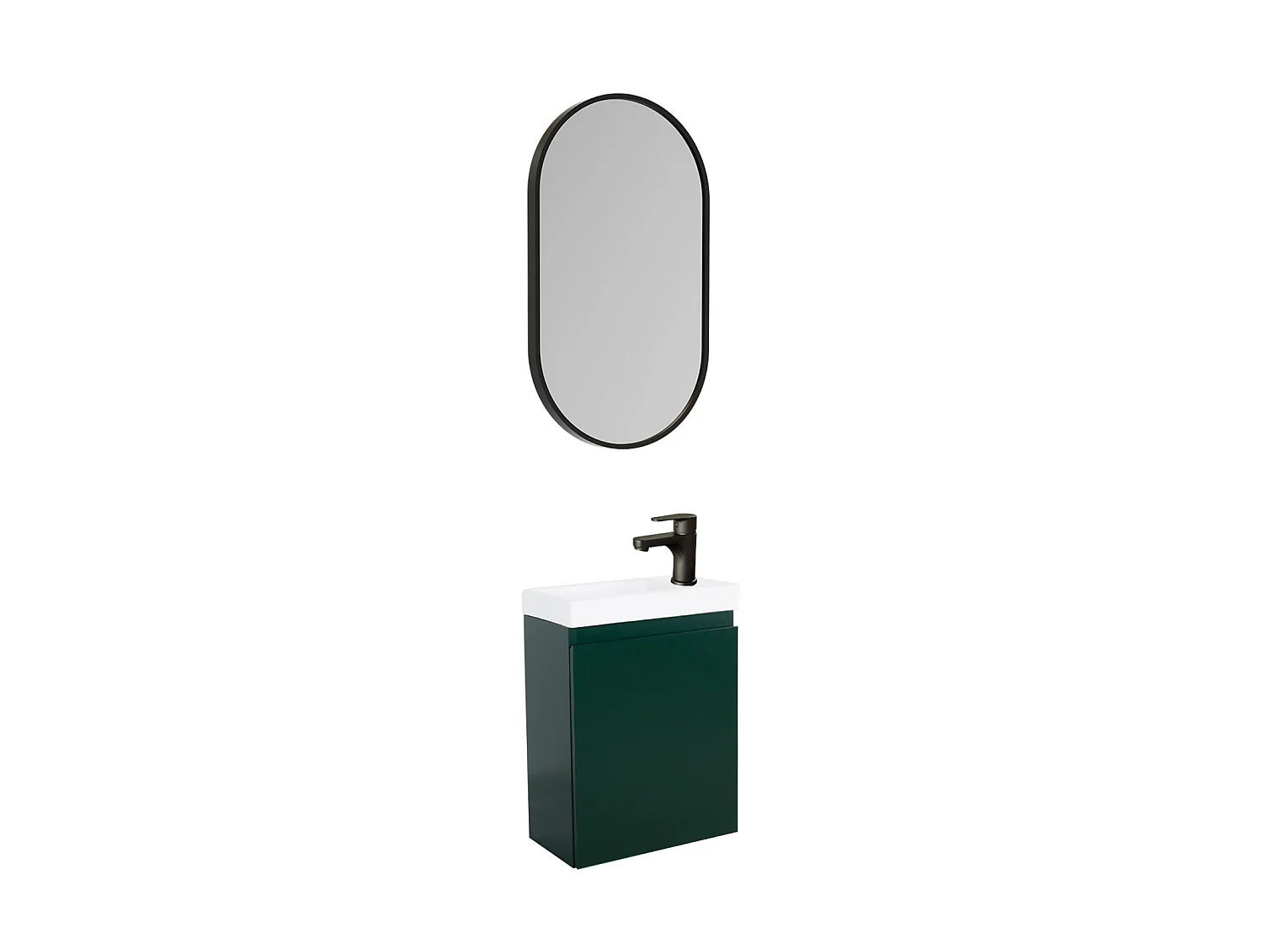 Mueble lavabo LISA + espejo ovalado