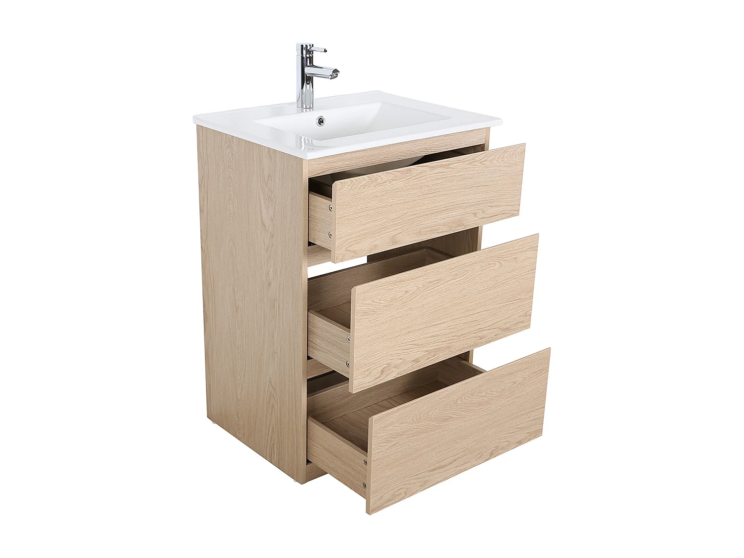 SORRENTO 60cm enkele wastafelmeubel op poten