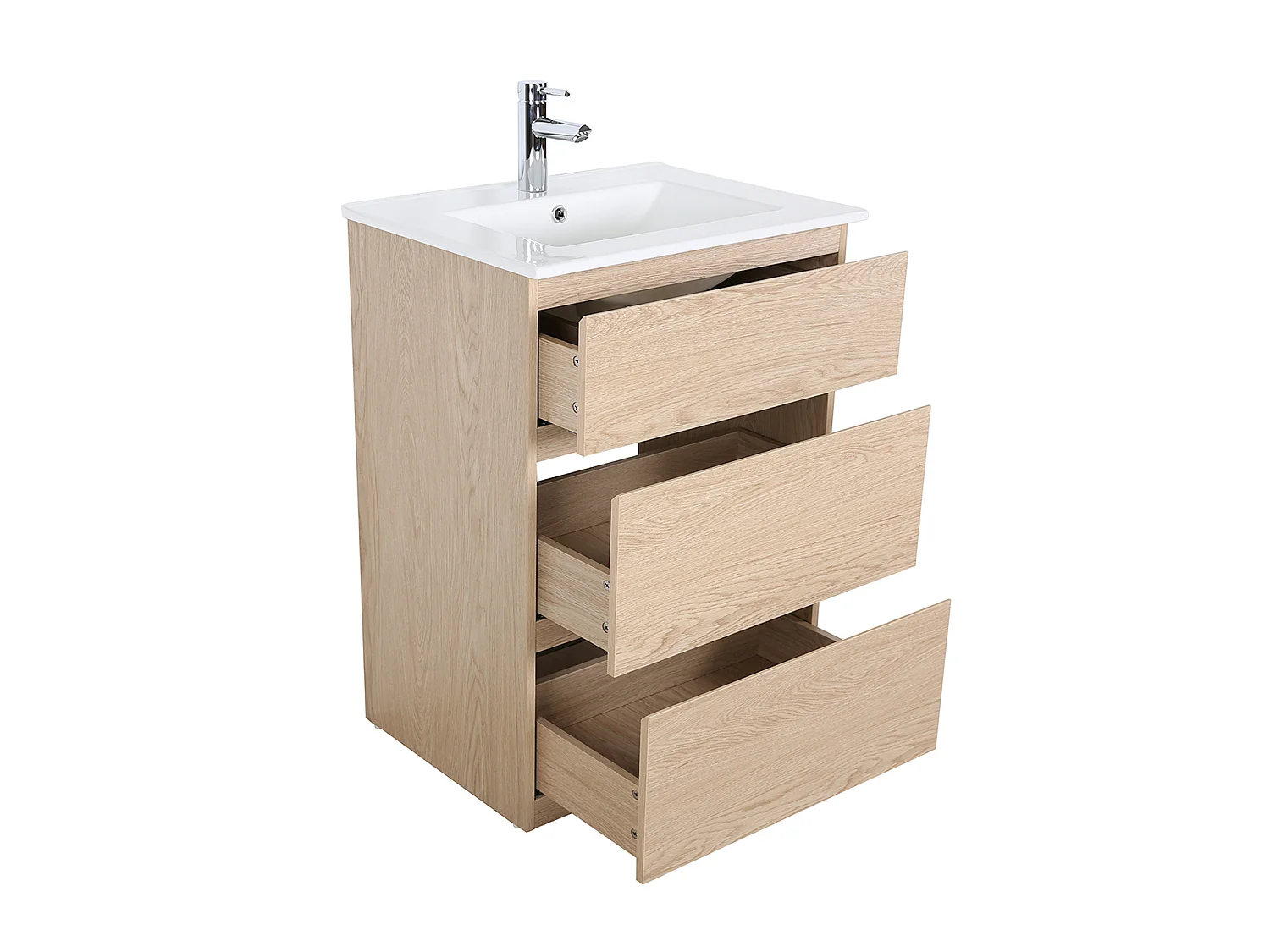 Meuble simple vasque SORRENTO sur pieds 60cm