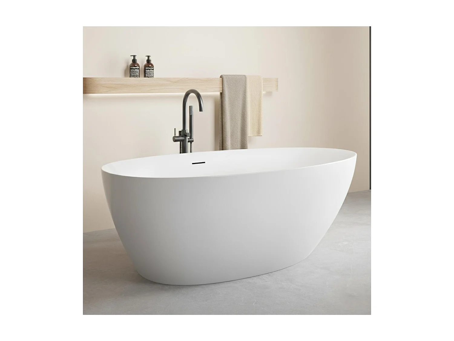 Bañera exenta BAÏA de acrílico blanco de 170 cm