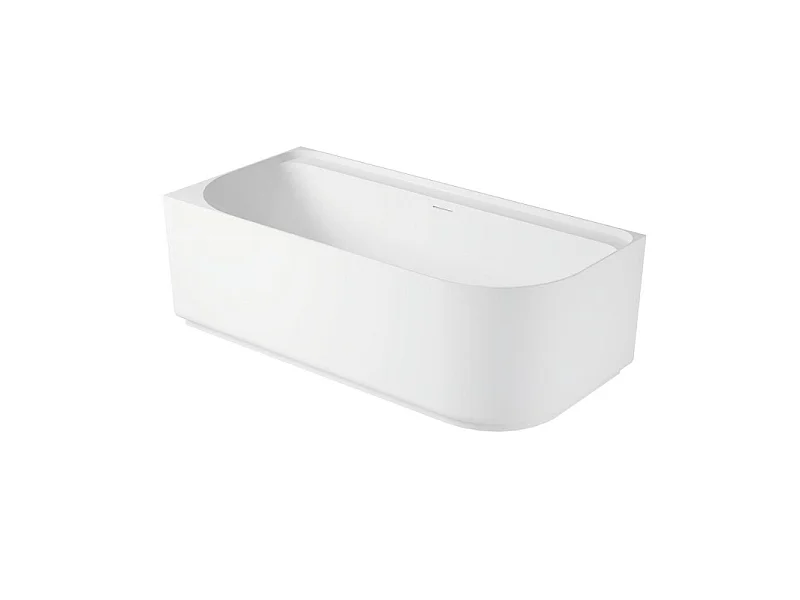 Vasca da bagno semi-autoportante in acrilico bianco 170cm - Angolo sinistro EQUINOXE