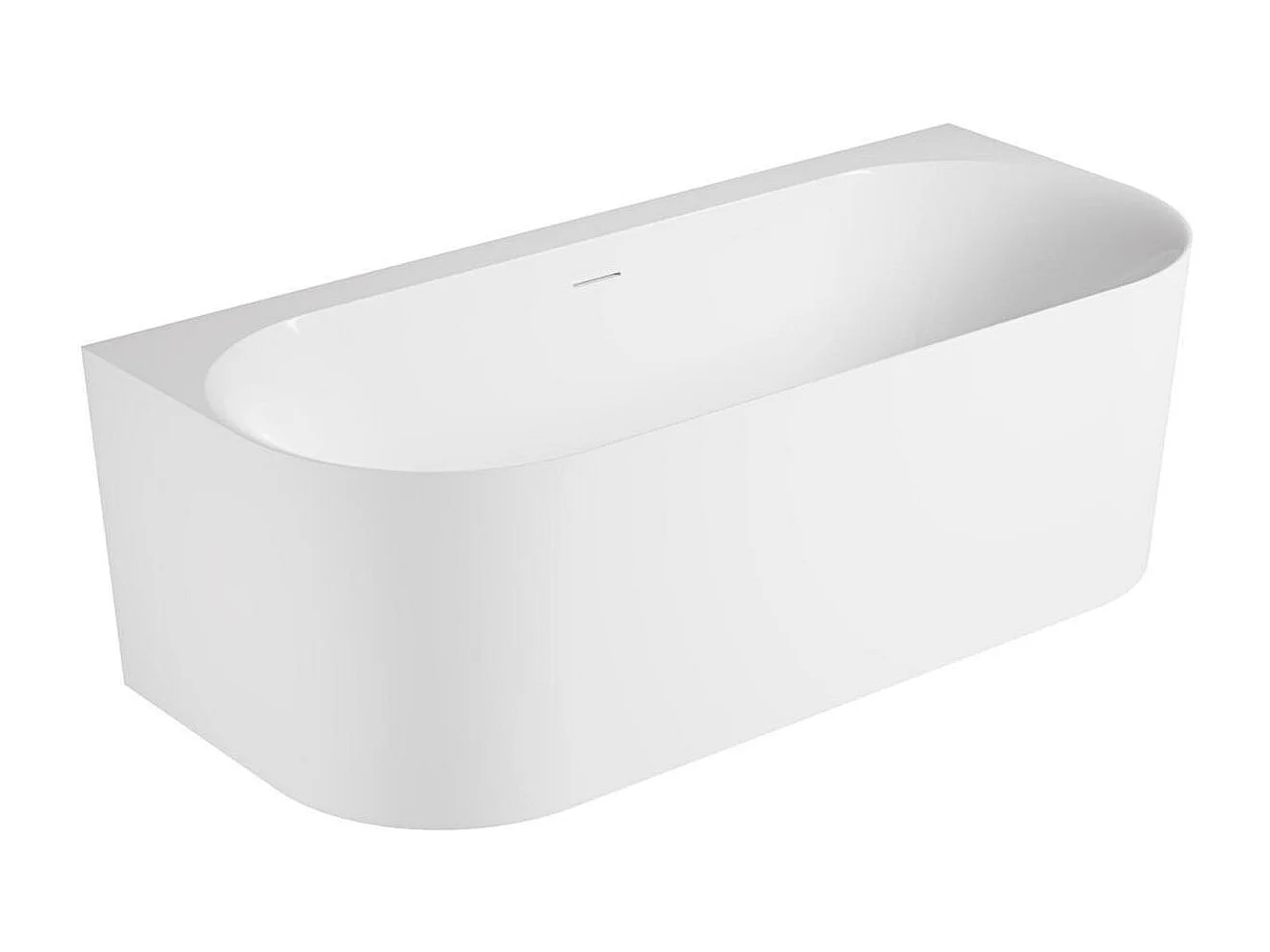 Bañera acrílica blanca de pared FORMA de 170 cm