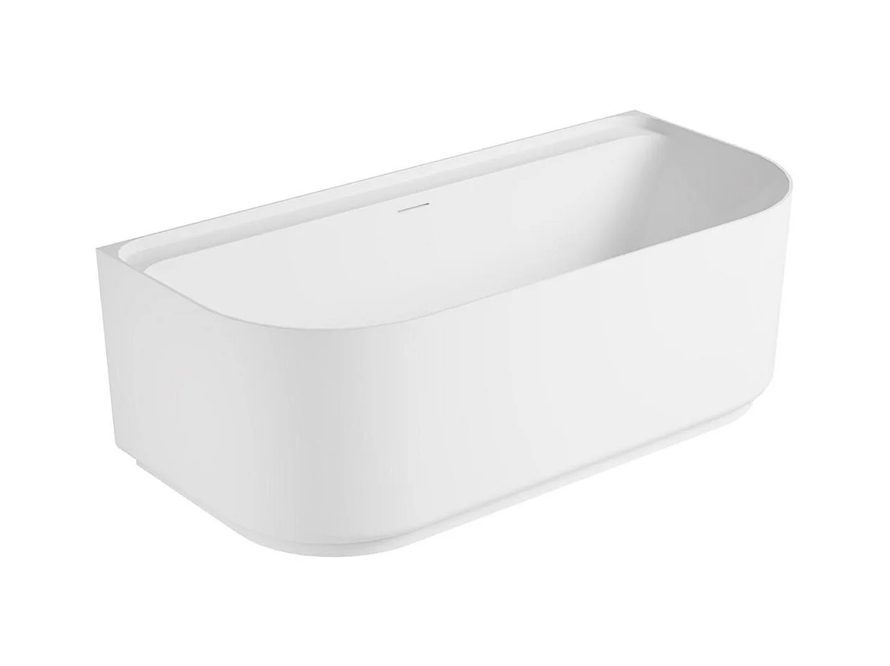 Baignoire murale blanche 170cm en acrylique Lucite® - Livrée complète