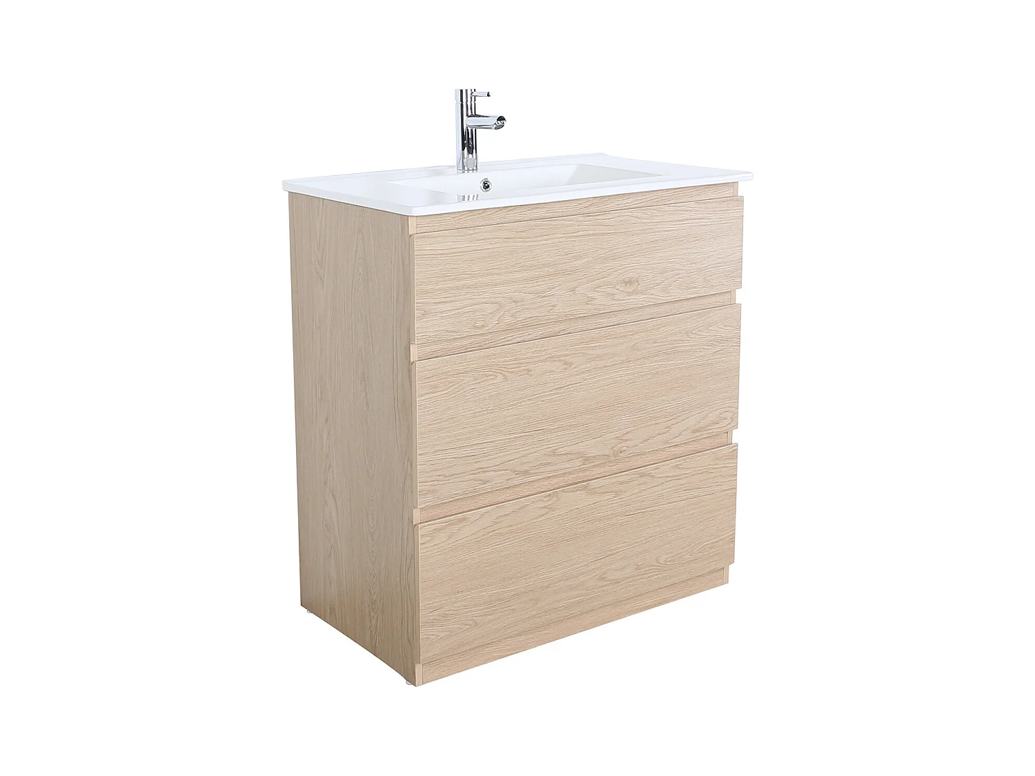 Mueble lavabo individual 80cm - con encimera de cerámica SORRENTO