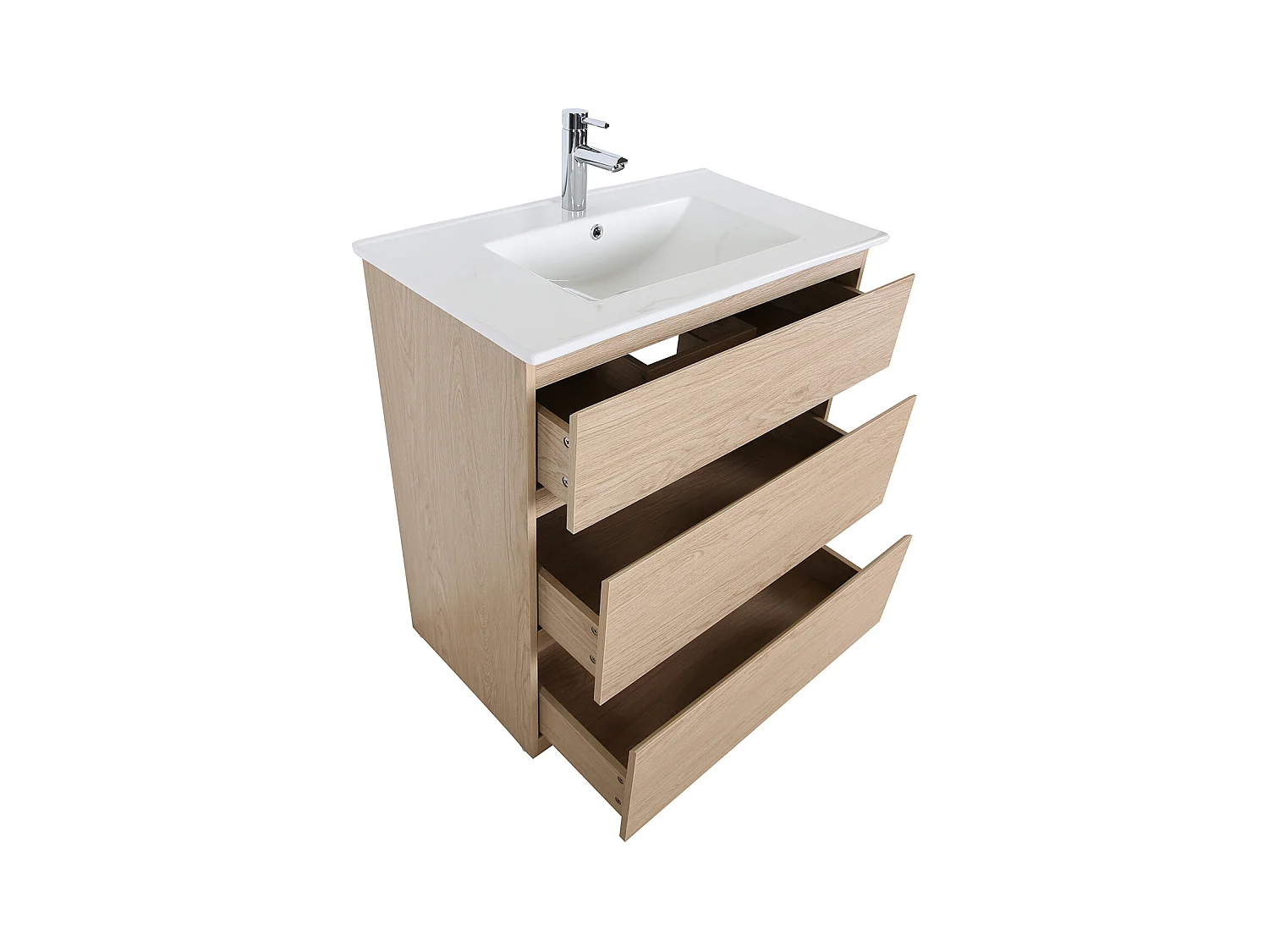 Mueble lavabo individual 80cm - con encimera de cerámica SORRENTO