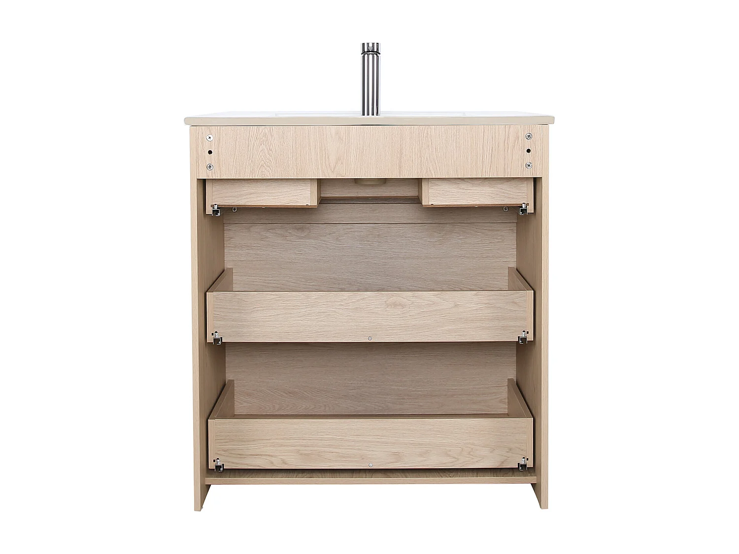 Einzelwaschtischunterschrank 80cm - mit Keramik-Waschtischplatte SORRENTO