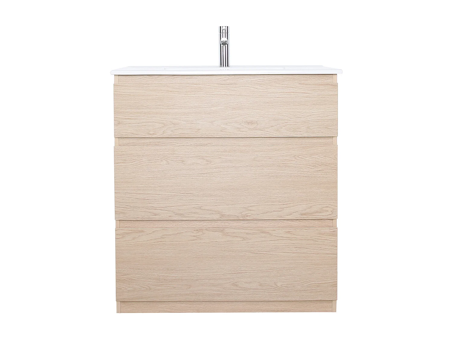 Einzelwaschtischunterschrank 80cm - mit Keramik-Waschtischplatte SORRENTO