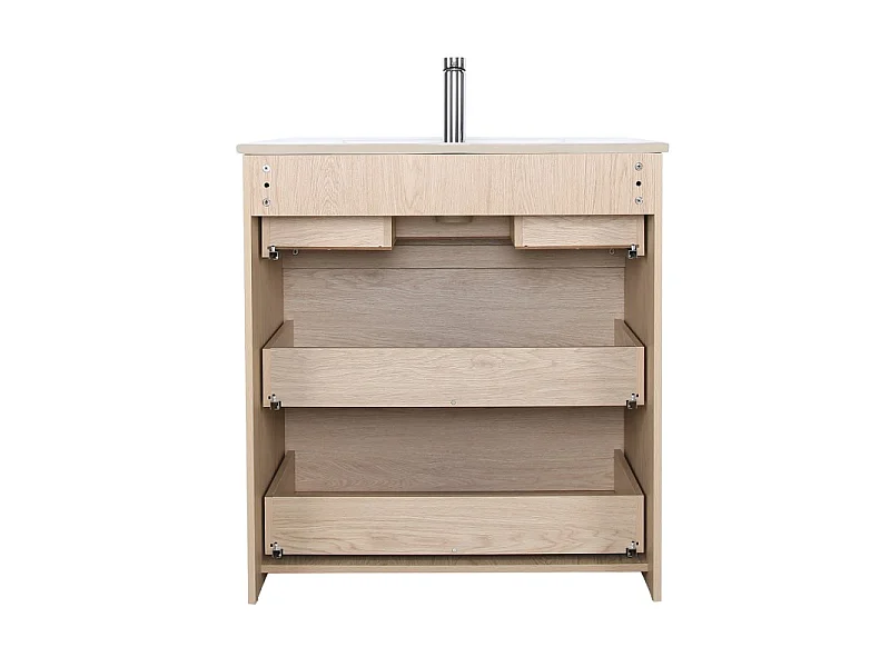 Szafka pod umywalkę pojedynczą 80 cm - z blatem ceramicznym SORRENTO