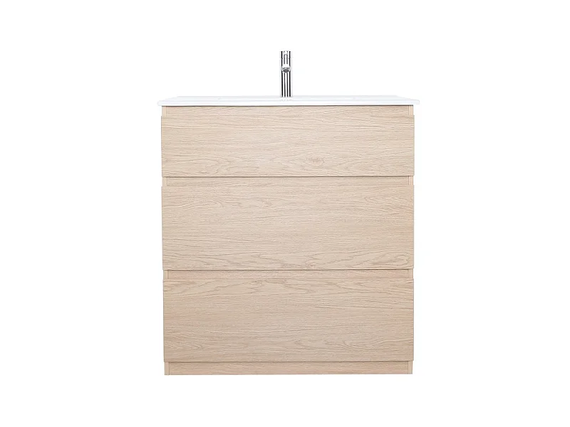 Szafka pod umywalkę pojedynczą 80 cm - z blatem ceramicznym SORRENTO