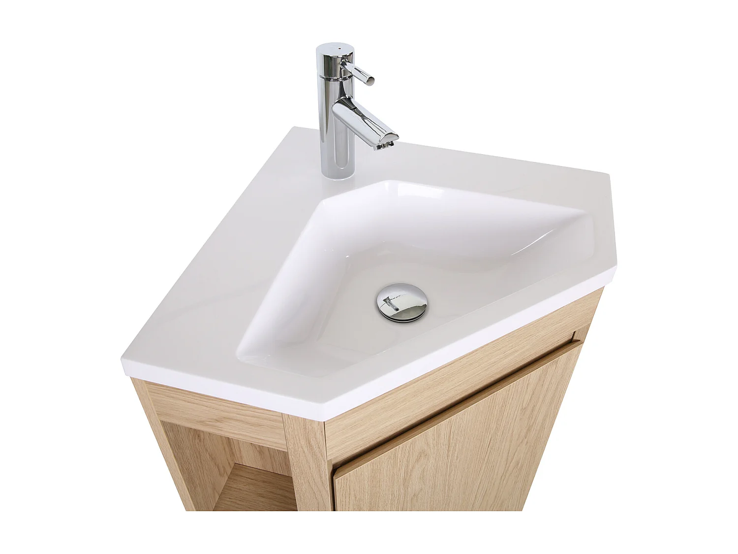 SORRENTO 45cm enkele hoekspoelbak