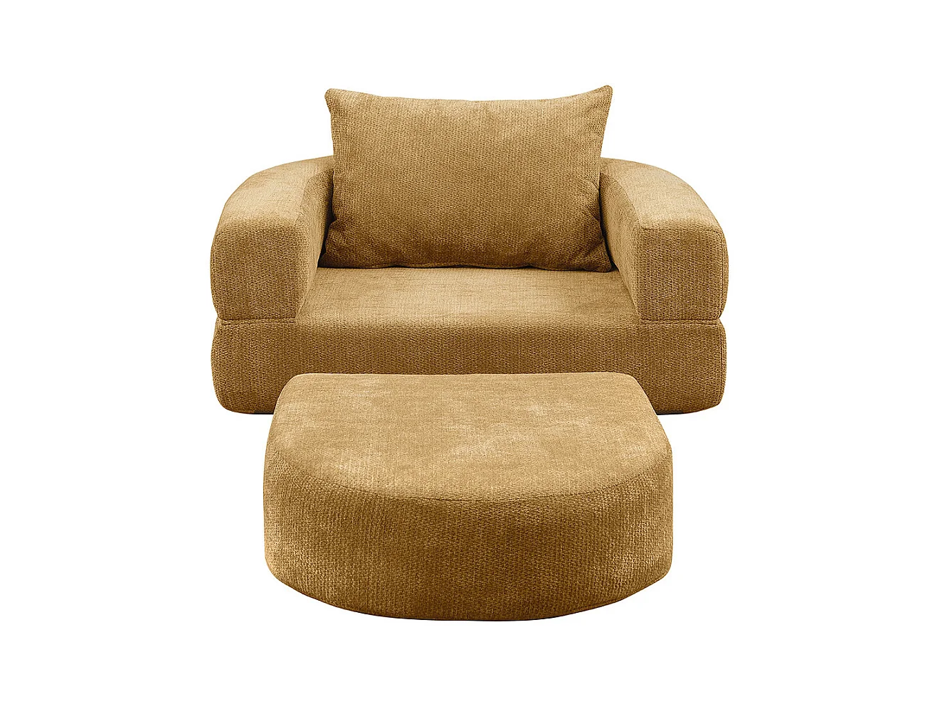 Canapé futon convertible petit deux places moderne avec dossier réglable pour petits espaces salon appartement bureau jaune