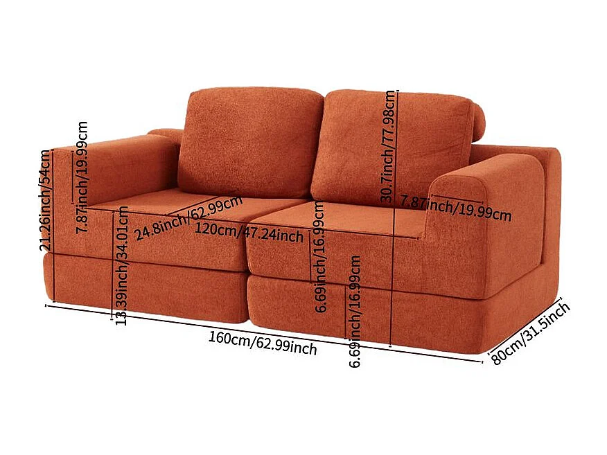 Canapé convertible fauteuil couchage multifonctionnel mousse mémoire forme soutien dorsal pour salon chambre petits espaces