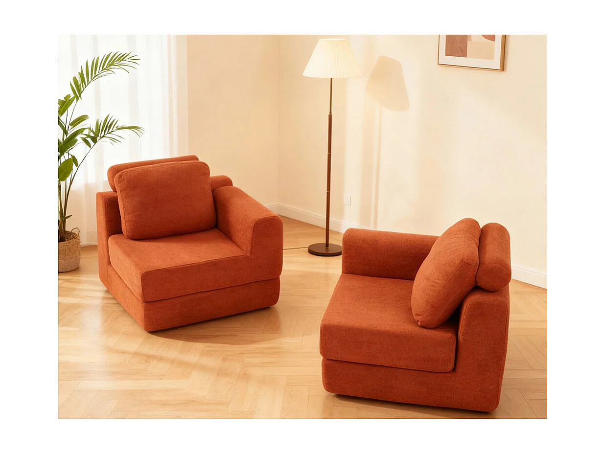 Canapé convertible fauteuil couchage multifonctionnel mousse mémoire forme soutien dorsal pour salon chambre petits espaces
