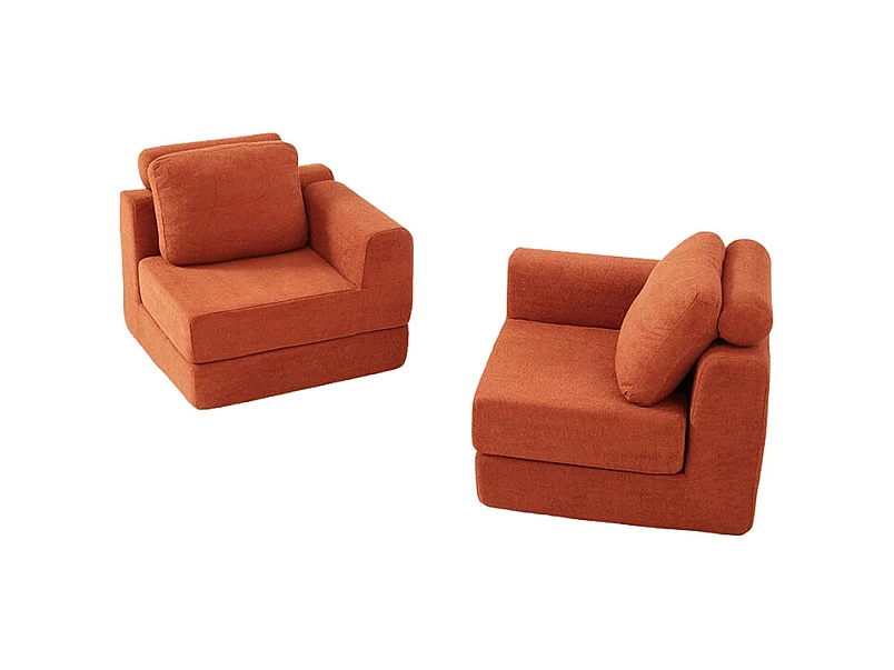 Canapé convertible fauteuil couchage multifonctionnel mousse mémoire forme soutien dorsal pour salon chambre petits espaces