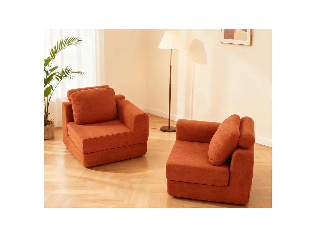 Canapé convertible fauteuil couchage multifonctionnel mousse mémoire forme soutien dorsal pour salon chambre petits espaces