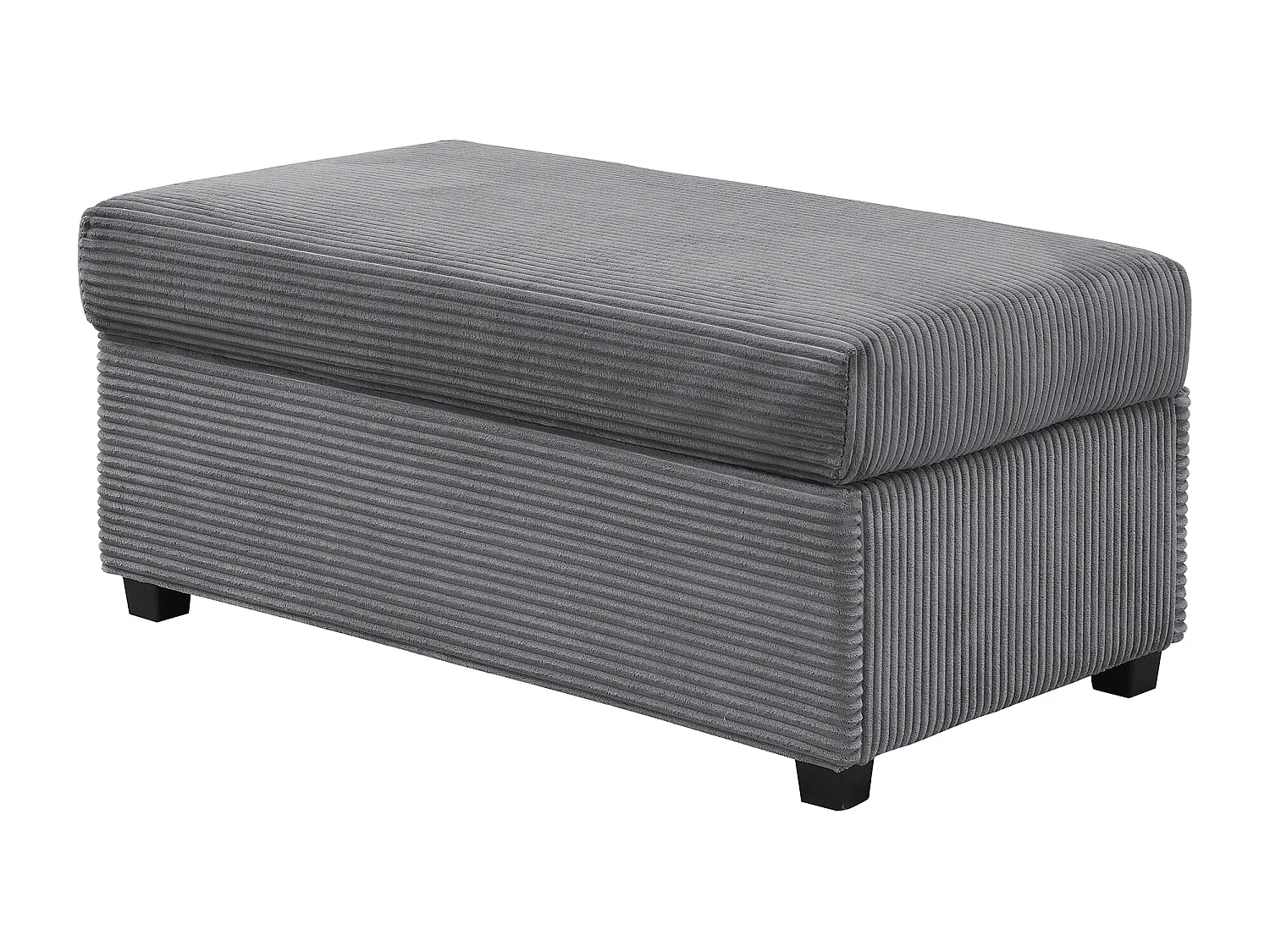 Combinaison de canapé moderne 184x84.5x85.5cm - avec repose-pieds amovible et éclairage LED - avec poches latérales - combinaison libre - Gris