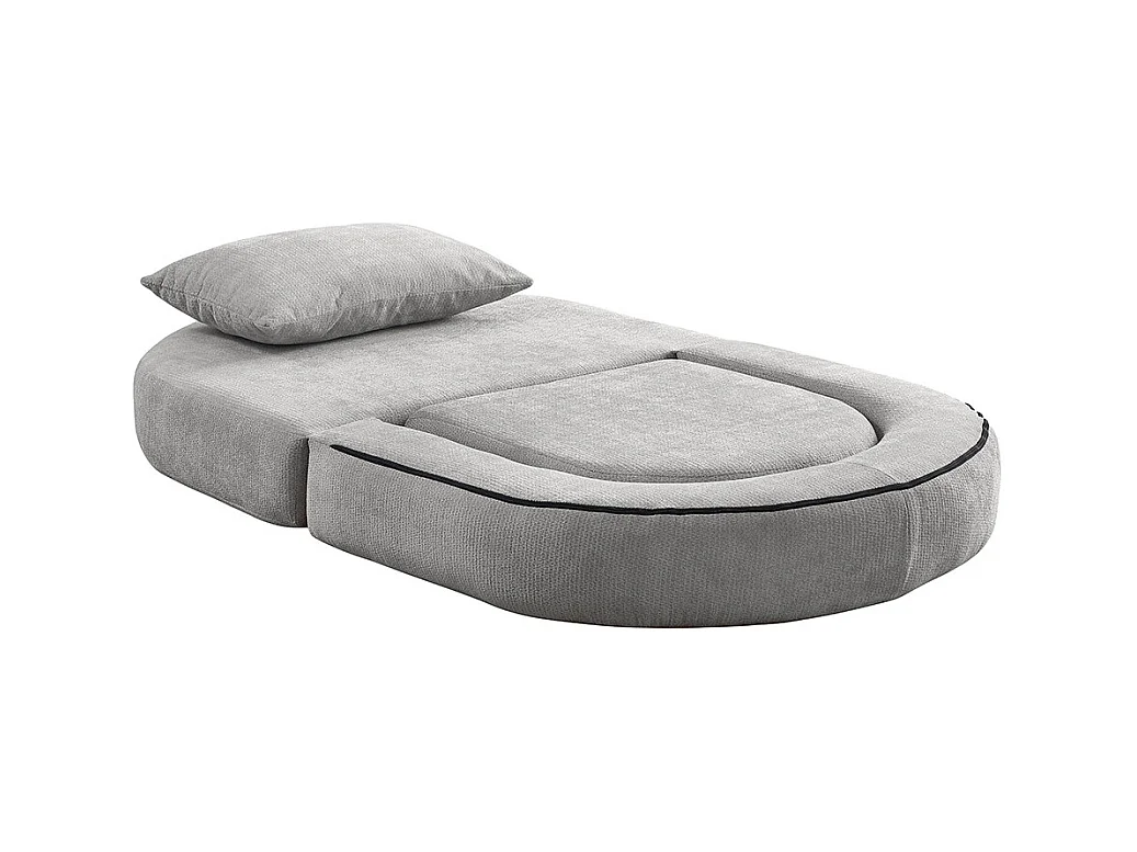 Canapé futon convertible petit deux places moderne avec dossier réglable pour petits espaces salon appartement bureau gris clair